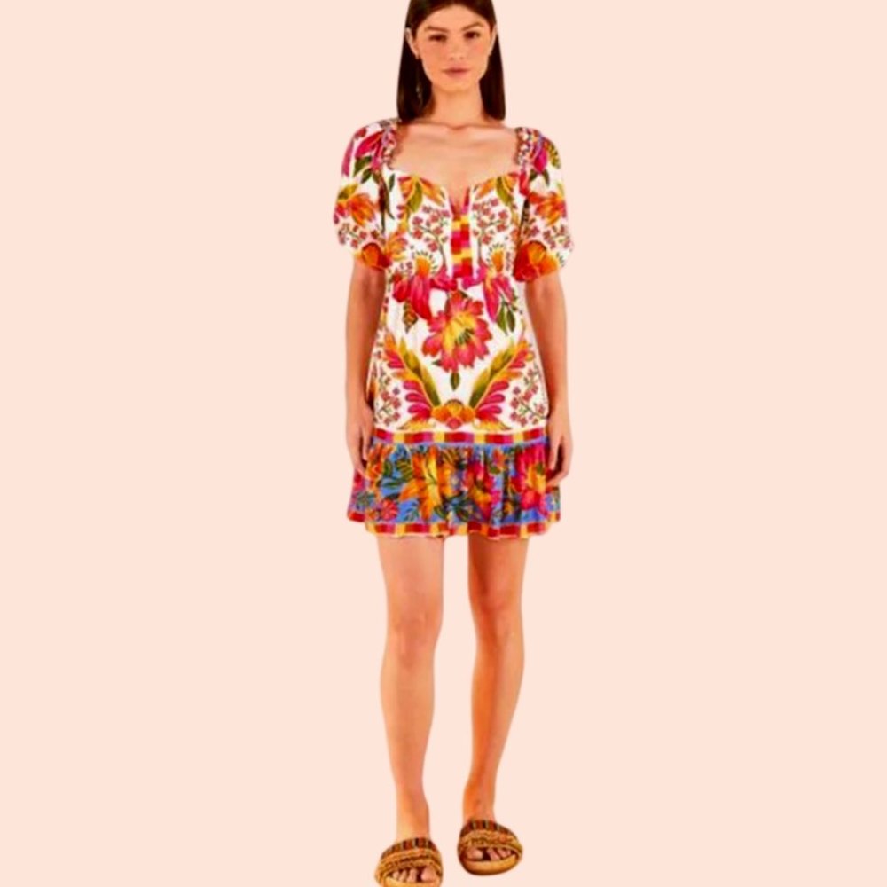 FARM RIO Floral Color Dress sz S NWT SO PRETTY!!!